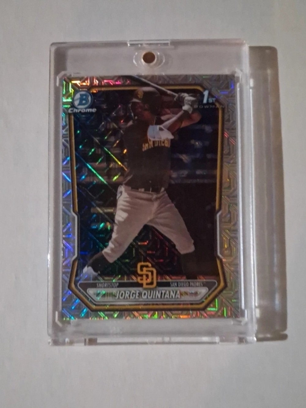 San Diego Padres Jorge Quintana Holographic Baseball -first Bowman Sport Card
